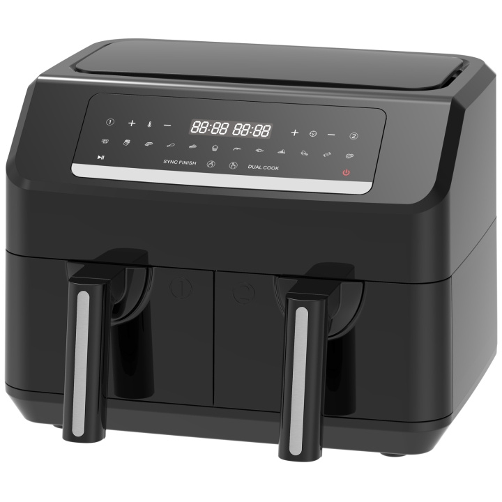 Emerio Airfryer Dubbel 3,6l+3,6l AF-130376.1 BPA fri 2400watt i gruppen HEM, HUSHÅLL & TRÄDGÅRD / Hushållsmaskiner / Airfryers & fritöser hos TP E-commerce Nordic AB (C44287)