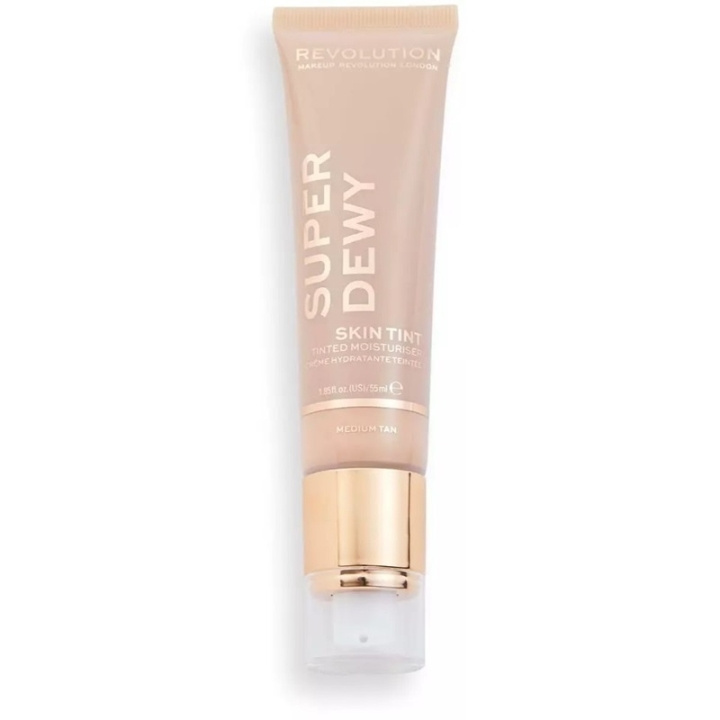 Makeup Revolution Superdewy Tinted Moisturiser - Medium Tan 55ml i gruppen SKÖNHET & HÄLSA / Makeup / Basmakeup / CC/BB Cream hos TP E-commerce Nordic AB (C44350)