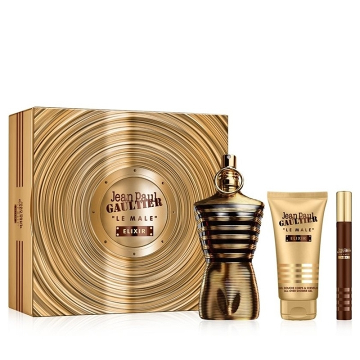 Jean Paul Gaultier Giftset Jean Paul Gaultier Le Male Elixir Edp 125ml + 75ml Shower Gel + Edp 10ml i gruppen SKÖNHET & HÄLSA / Presentkit / Presentkit För Honom hos TP E-commerce Nordic AB (C44379)