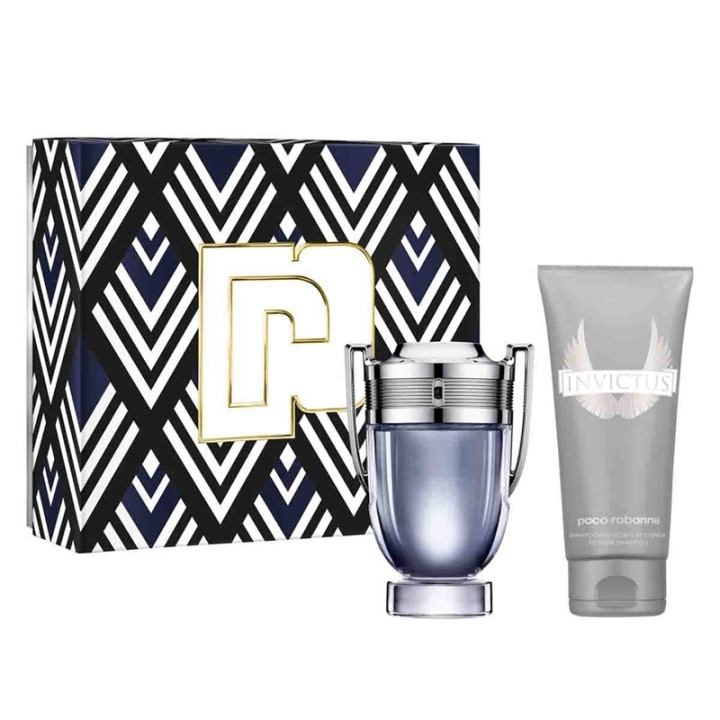 Paco Rabanne Giftset Paco Rabanne Invictus Edt 100ml + All Over Shampoo 100ml i gruppen SKÖNHET & HÄLSA / Presentkit / Presentkit För Honom hos TP E-commerce Nordic AB (C44384)