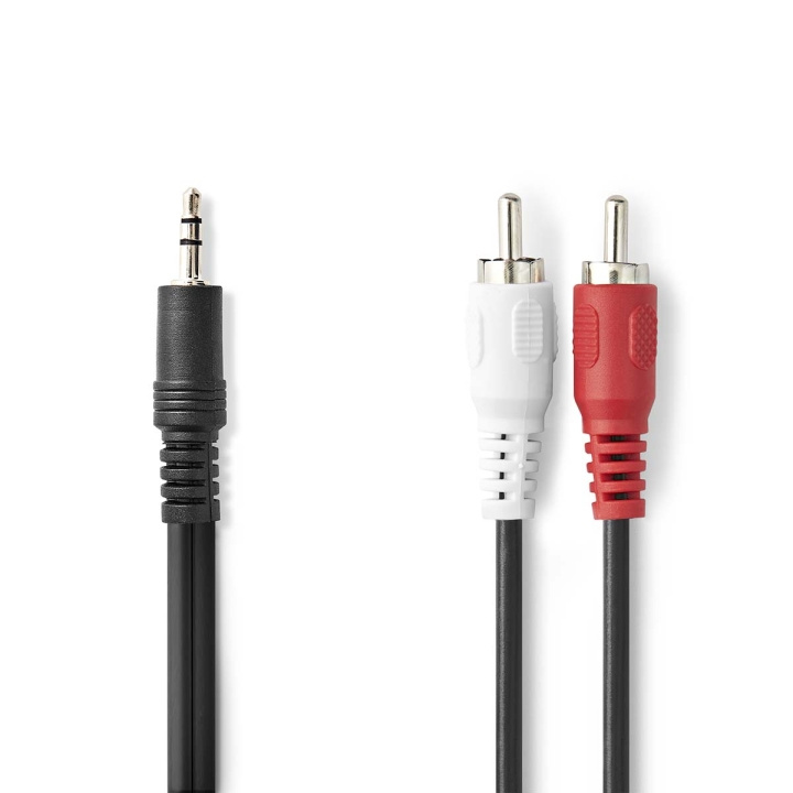 Nedis Stereoljudkabel | 3.5 mm Hane | 2x RCA Hane | Nickelplaterad | 1.00 m | Rund | Svart | Label i gruppen HEMELEKTRONIK / Kablar & Adaptrar / RCA-kablar & adaptrar / Kablar hos TP E-commerce Nordic AB (C44397)