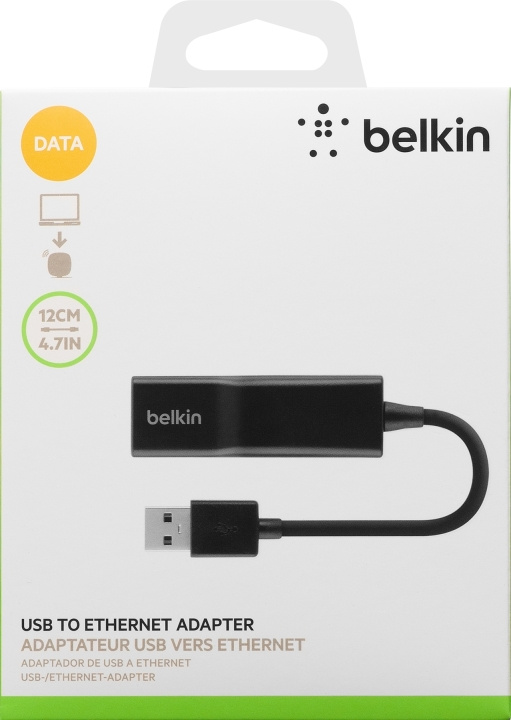 Belkin USB 2.0 till Ethernet-adapter -USB-nätverkskort i gruppen DATORER & KRINGUTRUSTNING / Nätverk / Nätverkskort / USB Trådlösa hos TP E-commerce Nordic AB (C44458)