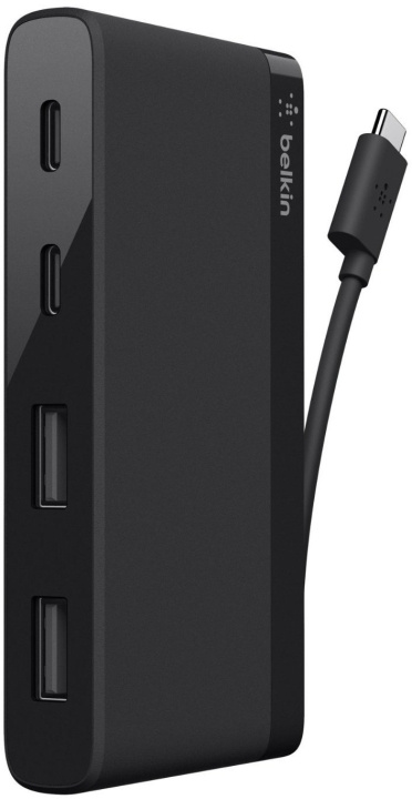Belkin USB-C 4-Port Mini Hub i gruppen DATORER & KRINGUTRUSTNING / Datortillbehör / USB-hubbar hos TP E-commerce Nordic AB (C44459)