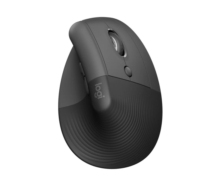 Logitech Lift Right Vertical Ergonomic Mouse, Graphite/Black i gruppen DATORER & KRINGUTRUSTNING / Möss & Tangentbord / Möss / Trådlösa hos TP E-commerce Nordic AB (C44934)