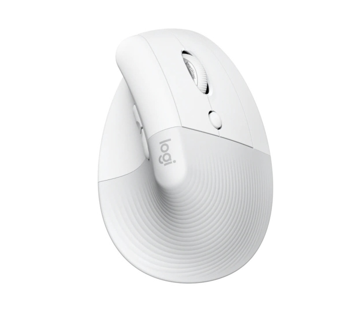 Logitech Lift Right Vertical Ergonomic Mouse, Off-white/Pale i gruppen DATORER & KRINGUTRUSTNING / Möss & Tangentbord / Möss / Trådlösa hos TP E-commerce Nordic AB (C44936)