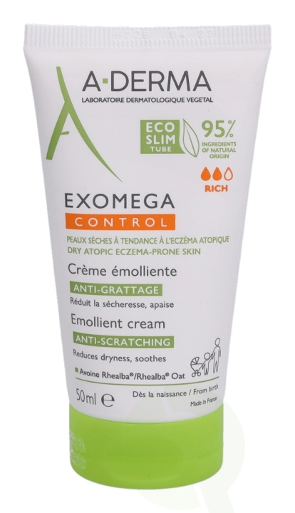 A-Derma Exomega Control Emollient Cream 50 ml i gruppen SKÖNHET & HÄLSA / Hudvård / Kroppsvård / Body lotion hos TP E-commerce Nordic AB (C45859)