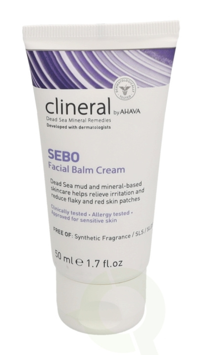 Ahava Clineral SEBO Facial Balm Cream 50 ml Approved Sor Sensitive Skin i gruppen SKÖNHET & HÄLSA / Hudvård / Ansiktsvård / Ansiktskräm hos TP E-commerce Nordic AB (C45998)