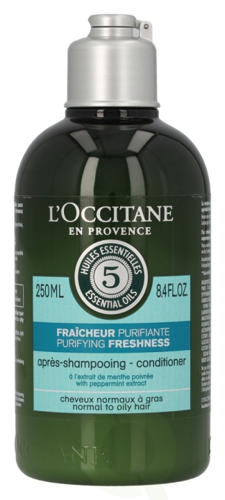 L\'Occitane 5 Ess. Oils Purifying Freshness Conditioner 250 ml i gruppen SKÖNHET & HÄLSA / Hår & Styling / Hårvårdsprodukter / Balsam hos TP E-commerce Nordic AB (C46401)