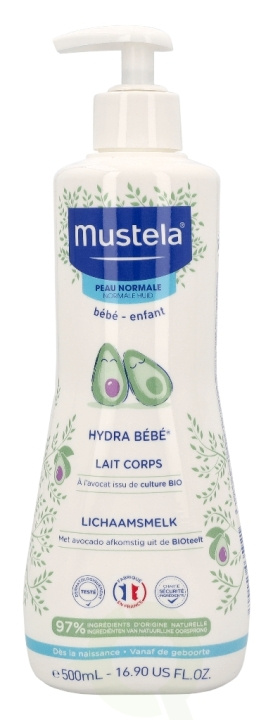Mustela Hydra Bebe Body Milk 500 ml For Normal Skin i gruppen SKÖNHET & HÄLSA / Hudvård / Kroppsvård / Body lotion hos TP E-commerce Nordic AB (C46423)