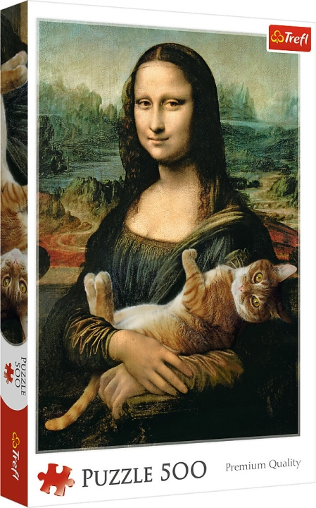 TREFL Mona Lisa och katten pussel, 500 bitar i gruppen LEKSAKER, BARN- & BABYPRODUKTER / Leksaker / Pussel hos TP E-commerce Nordic AB (C46748)
