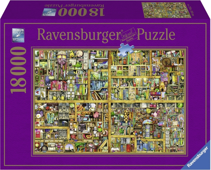 Ravensburger Magical Bookcase Puzzle, 18 000 bitar i gruppen SPORT, FRITID & HOBBY / Hobby / Pussel hos TP E-commerce Nordic AB (C46758)