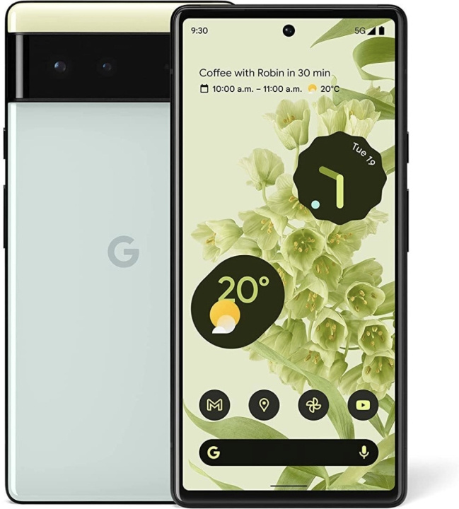 Google Pixel 6 5G-telefon, 128/8 GB, Sorta Seafoam i gruppen SMARTPHONE & SURFPLATTOR / Mobiltelefoner & smartphones hos TP E-commerce Nordic AB (C46817)