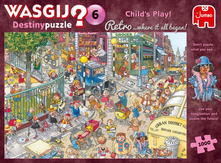 Wasgij Retro Destiny 6 Child\'s Play Mystery Puzzle 1000 bitar i gruppen SPORT, FRITID & HOBBY / Hobby / Pussel hos TP E-commerce Nordic AB (C46863)