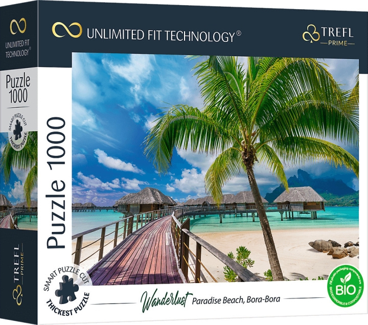 TREFL Paradise Beach, Bora-Bora pussel, 1000 bitar i gruppen SPORT, FRITID & HOBBY / Hobby / Pussel hos TP E-commerce Nordic AB (C46908)