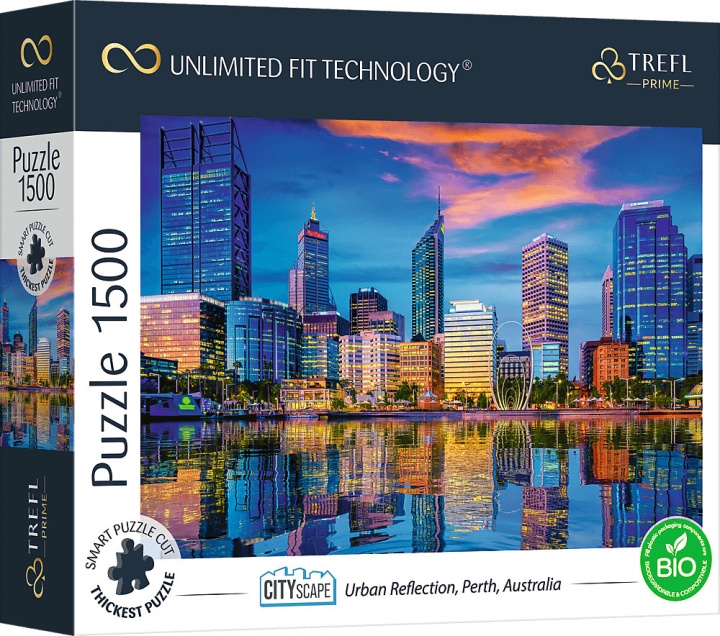 TREFL Urban Reflection, Perth, Australien pussel, 1500 bitar i gruppen SPORT, FRITID & HOBBY / Hobby / Pussel hos TP E-commerce Nordic AB (C46910)
