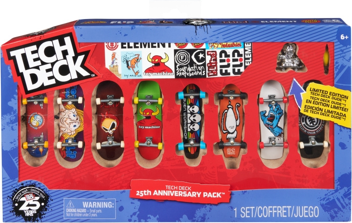 Tech Deck 25th Anniversary 8-pack - fingerspisplatta set i gruppen LEKSAKER, BARN- & BABYPRODUKTER / Leksaker / Leksaker hos TP E-commerce Nordic AB (C47278)