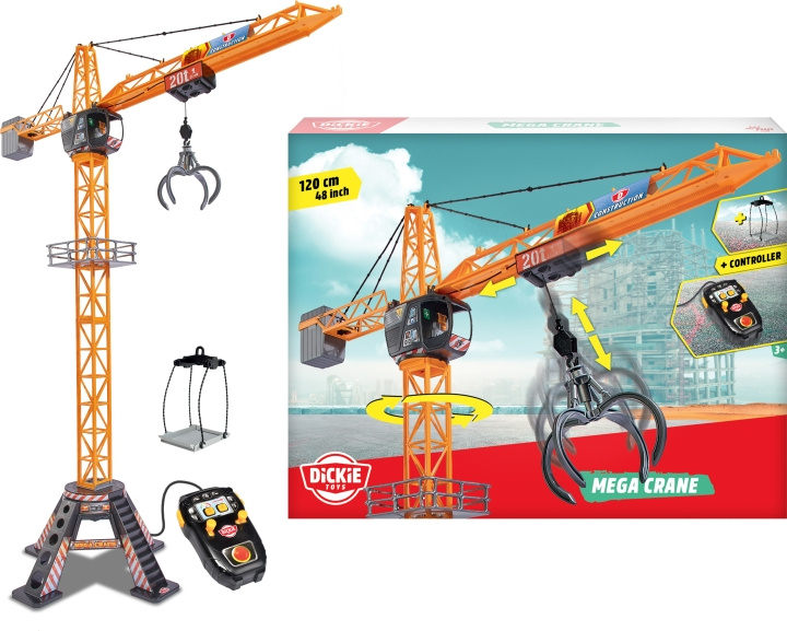 Dickie Toys Mega Crane - fjärrstyrd kran i gruppen LEKSAKER, BARN- & BABYPRODUKTER / Leksaker / Lilla hemmet & Rollek hos TP E-commerce Nordic AB (C47291)