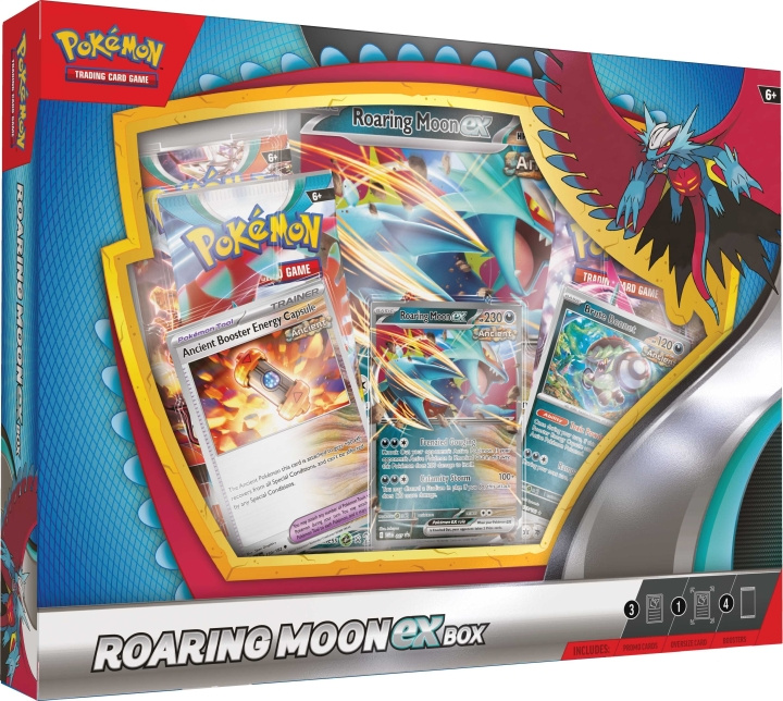 POKEMON TCG: Roaring Moon ex Box i gruppen LEKSAKER, BARN- & BABYPRODUKTER / Leksaker / Övriga leksaker hos TP E-commerce Nordic AB (C47311)