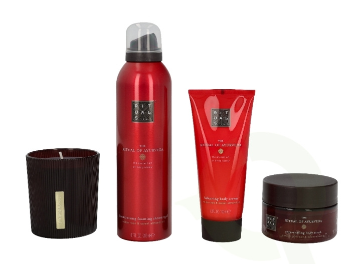 Rituals Ayurveda Set 565 ml Foaming Shower Gel 200ml/Body Cream 100ml/Body Scrub 125gr/Scented Candle 140gr i gruppen SKÖNHET & HÄLSA / Presentkit / Presentkit För Henne hos TP E-commerce Nordic AB (C47429)