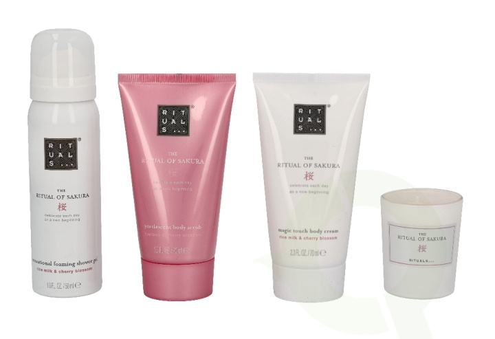 Rituals Sakura Set 215 ml Body Cream 70ml/Body Scrub 70ml/Foaming Shower Gel 50ml/Scented Candle 25gr i gruppen SKÖNHET & HÄLSA / Presentkit / Presentkit För Henne hos TP E-commerce Nordic AB (C47441)