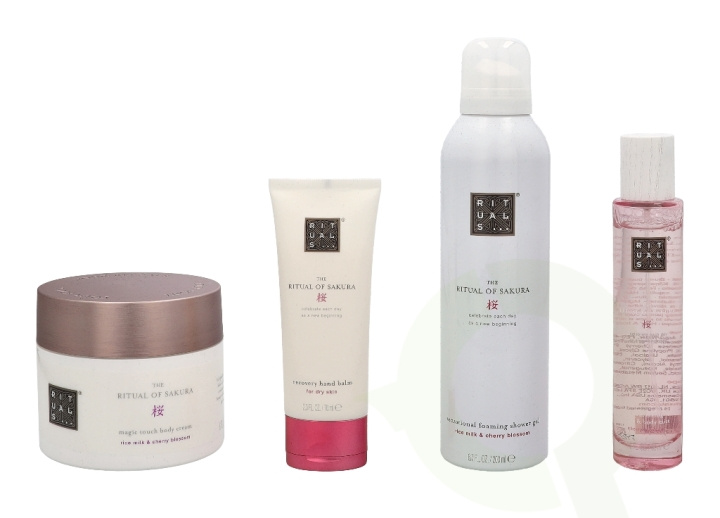 Rituals Sakura Set 520 ml Foaming Shower Gel 200ml/Hand Balm 70ml/Hair & Body Mist 50ml/Body Cream 200ml i gruppen SKÖNHET & HÄLSA / Presentkit / Presentkit För Henne hos TP E-commerce Nordic AB (C47447)