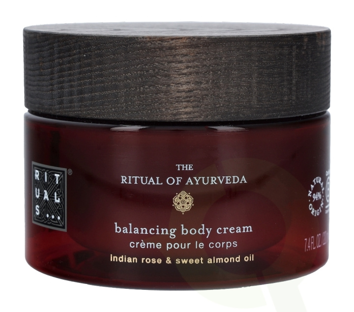 Rituals Ayurveda Balancing Body Cream 220 ml Indian Rose & Sweet Almond Oil i gruppen SKÖNHET & HÄLSA / Hudvård / Kroppsvård / Body lotion hos TP E-commerce Nordic AB (C47454)