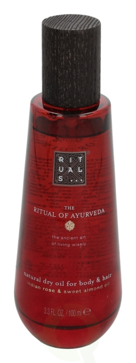 Rituals Ayurveda Natural Dry Oil For Body & Hair 100 ml Indian Rose & Sweet Almond Oil i gruppen SKÖNHET & HÄLSA / Hår & Styling / Hårvårdsprodukter / Schampo hos TP E-commerce Nordic AB (C47464)