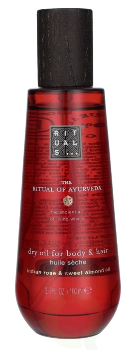Rituals Ayurveda Natural Dry Oil For Body & Hair 100 ml Indian Rose & Sweet Almond Oil i gruppen SKÖNHET & HÄLSA / Hår & Styling / Hårvårdsprodukter / Schampo hos TP E-commerce Nordic AB (C47465)