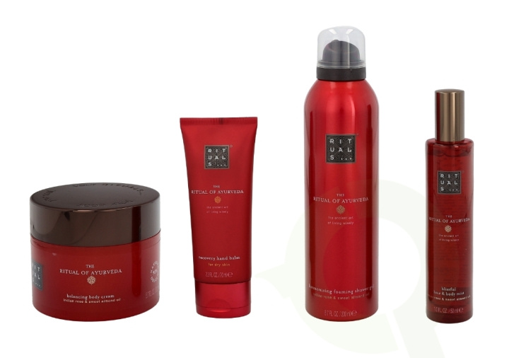 Rituals Ayurveda Set 520 ml Foaming Shower Gel 200 ml/Hand Balm 70 ml/Body Cream 200 ml/Hair & Body Mist 50ml i gruppen SKÖNHET & HÄLSA / Presentkit / Presentkit För Henne hos TP E-commerce Nordic AB (C47487)