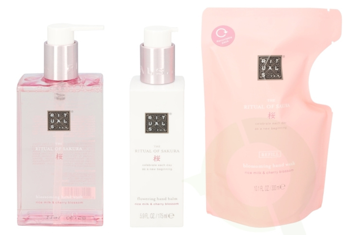 Rituals Sakura Kitchen Box 775 ml 3 Pcs - Hand Wash 300ml/Hand Balm 175 ml/Hand Wash - Refill 300ml i gruppen SKÖNHET & HÄLSA / Presentkit / Presentkit För Henne hos TP E-commerce Nordic AB (C47563)