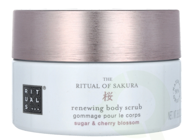 Rituals Sakura Renewing Body Scrub 250 gr Sugar & Cherry Blossom i gruppen SKÖNHET & HÄLSA / Hudvård / Kroppsvård / Bad & Duschcreme hos TP E-commerce Nordic AB (C47568)