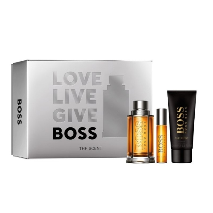 Hugo Boss Giftset Boss The Scent Edt 100ml + Shower Gel 100ml + Edt 10ml i gruppen SKÖNHET & HÄLSA / Presentkit / Presentkit För Honom hos TP E-commerce Nordic AB (C47644)