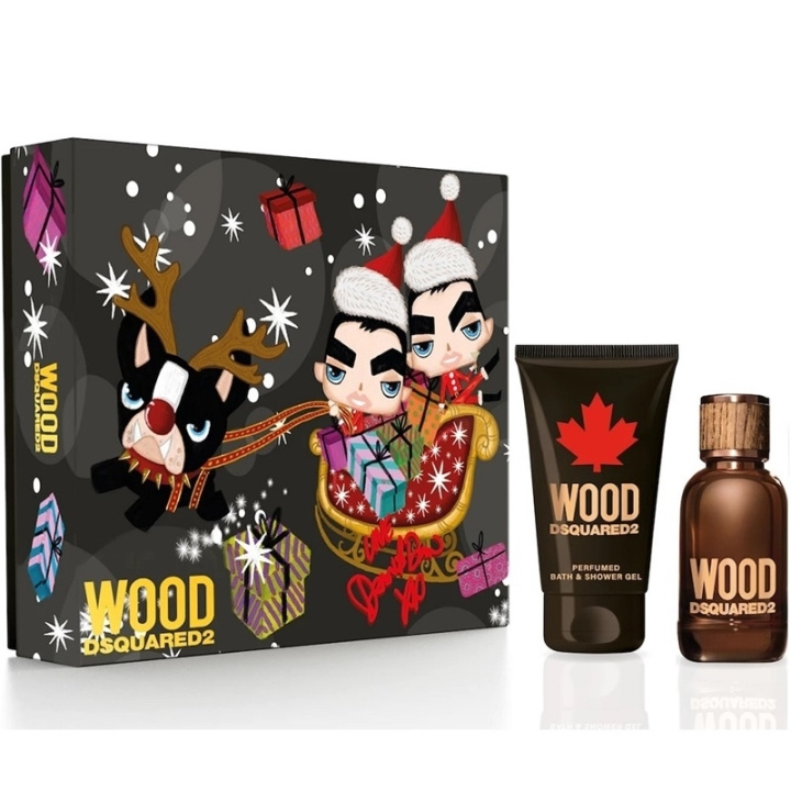 Dsquared3 Giftset Dsquared2 Wood Pour Homme Edt 30ml + Sg 50ml i gruppen SKÖNHET & HÄLSA / Presentkit / Presentkit För Honom hos TP E-commerce Nordic AB (C47680)