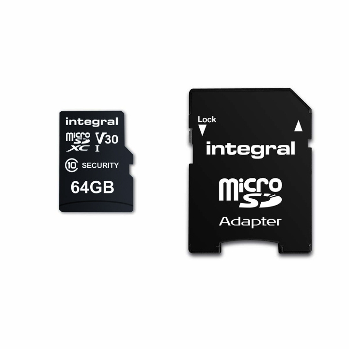 Integral 64 GB säkerhetskamera microSD-kort för färdkameror, hemmakameror, CCTV, kroppskameror och drönare i gruppen HEMELEKTRONIK / Lagringsmedia / Minneskort / Micro SD/HC/XC hos TP E-commerce Nordic AB (C47736)