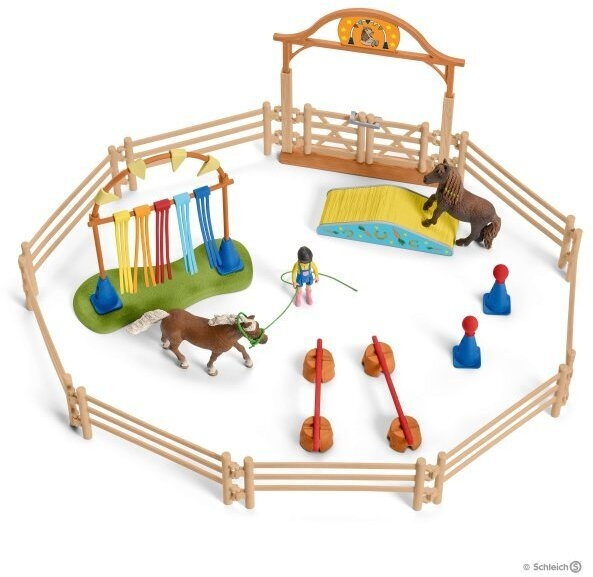 Schleich Farm World 42481 - Ponnyagilityträning i gruppen LEKSAKER, BARN- & BABYPRODUKTER / Leksaker / Figurer, Miniatyrer & tillbehör hos TP E-commerce Nordic AB (C47795)
