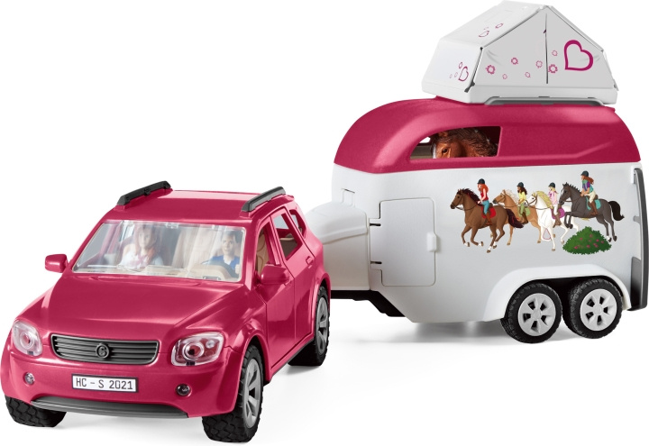 Schleich Horse Club 42535 - Äventyr med bil och hästsläp i gruppen LEKSAKER, BARN- & BABYPRODUKTER / Leksaker / Figurer, Miniatyrer & tillbehör hos TP E-commerce Nordic AB (C47803)