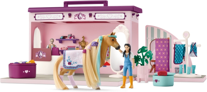 Schleich Horse Club 42587 Pop-up-butik för hästar i gruppen LEKSAKER, BARN- & BABYPRODUKTER / Leksaker / Figurer, Miniatyrer & tillbehör hos TP E-commerce Nordic AB (C47831)