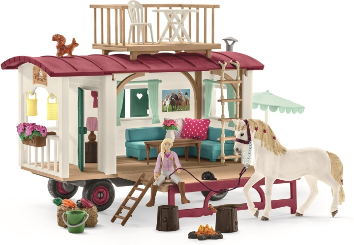 Schleich Horse Club 42593 - Husvagn för hemliga klubbmöten i gruppen LEKSAKER, BARN- & BABYPRODUKTER / Leksaker / Figurer & Miniatyrer hos TP E-commerce Nordic AB (C47843)