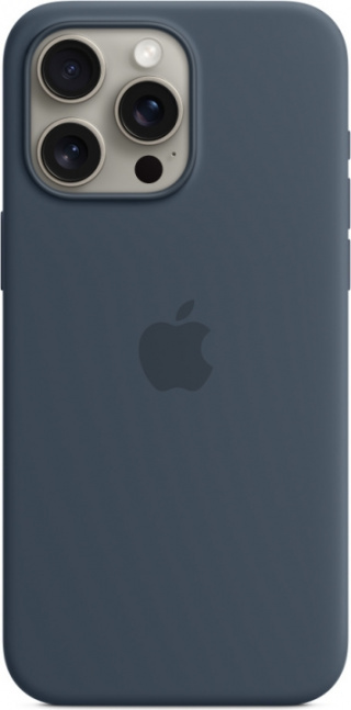 Apple iPhone 15 Pro Max silikonfodral med MagSafe, Blå