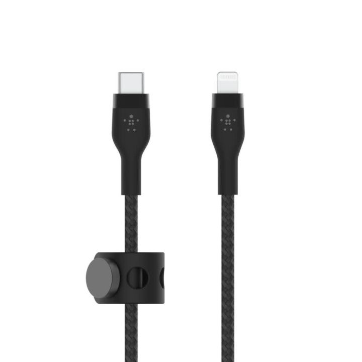 Belkin BOOST CHARGE USB-C to LTG Braided Silicon, 1m, Black i gruppen SMARTPHONE & SURFPLATTOR / Laddare & Kablar / Kablar / Kablar Lightning hos TP E-commerce Nordic AB (C48185)