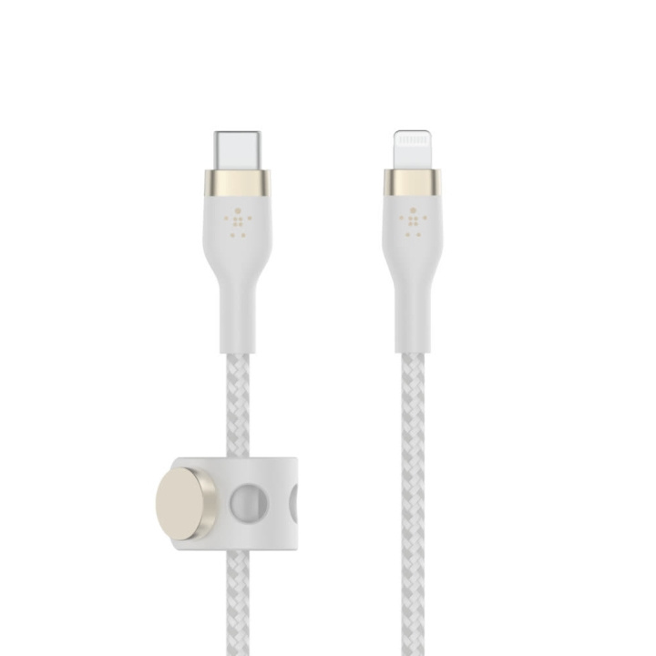 Belkin BOOST CHARGE USB-C to LTG Braided Silicon, 1m, White i gruppen SMARTPHONE & SURFPLATTOR / Laddare & Kablar / Kablar / Kablar Lightning hos TP E-commerce Nordic AB (C48187)
