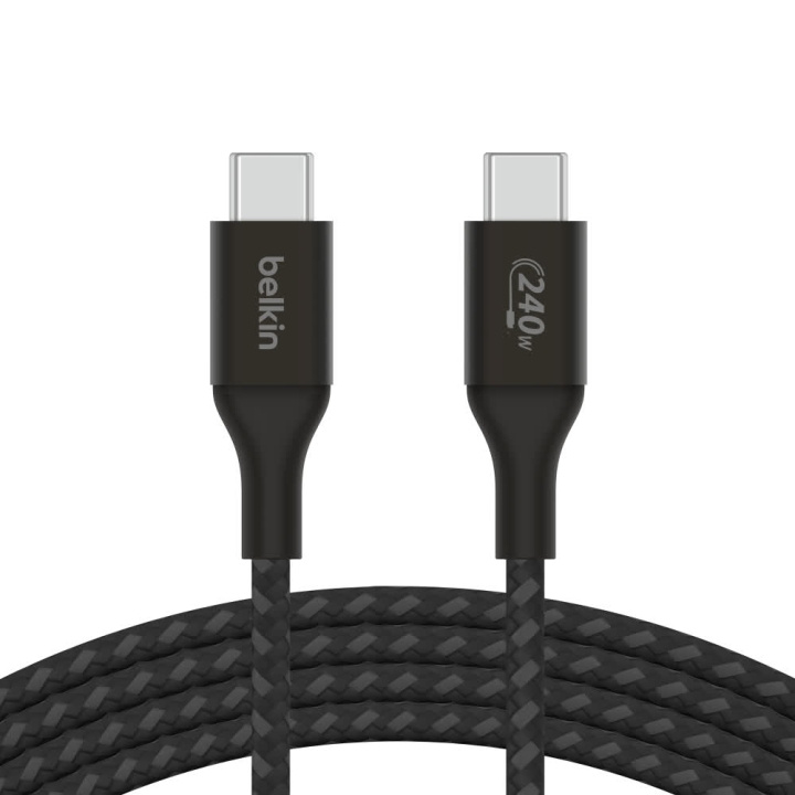 Belkin BOOST CHARGE 240W USB-C to USB-C Cable, 1m, Black i gruppen DATORER & KRINGUTRUSTNING / Datorkablar / USB-kablar / USB-C hos TP E-commerce Nordic AB (C48206)