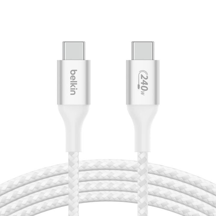 Belkin BOOST CHARGE 240W USB-C to USB-C Cable, 1m, White i gruppen DATORER & KRINGUTRUSTNING / Datorkablar / USB-kablar / USB-C hos TP E-commerce Nordic AB (C48207)