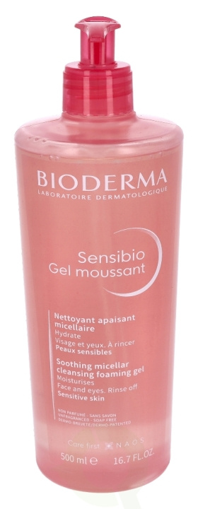 Biotherm Bioderma Sensibio Gel Moussant 500 ml Soothing Micellar Cleansing Foaming Gel Face And Eyes. Rinse off, Sensitive Skin i gruppen SKÖNHET & HÄLSA / Hudvård / Kroppsvård / Body lotion hos TP E-commerce Nordic AB (C48314)