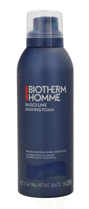 Biotherm Homme Shaving Foam Close Shave 200 ml Anti-Irritation & Anti-Rednesses i gruppen SKÖNHET & HÄLSA / Hår & Styling / Rakning & Trimning / Rakhyvlar & Tillbehör hos TP E-commerce Nordic AB (C48394)