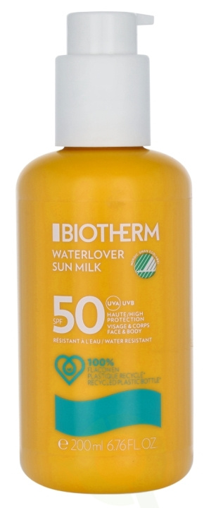 Biotherm Waterlover Sun Milk w/Pump SPF50 200 ml Face & Body i gruppen SKÖNHET & HÄLSA / Hudvård / Solskydd & Tanning / Solskydd hos TP E-commerce Nordic AB (C48407)