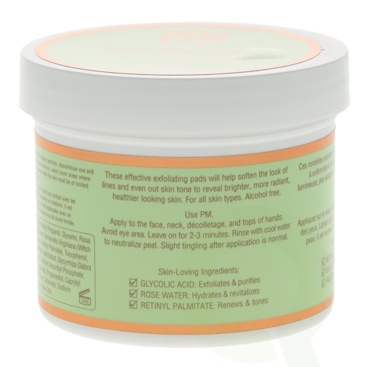 Pixi Glow Peel Pads 60 Piece 60 Pads - For All Skin Types, Alcohol Free i gruppen SKÖNHET & HÄLSA / Hudvård / Ansiktsvård / Rengöring hos TP E-commerce Nordic AB (C48511)