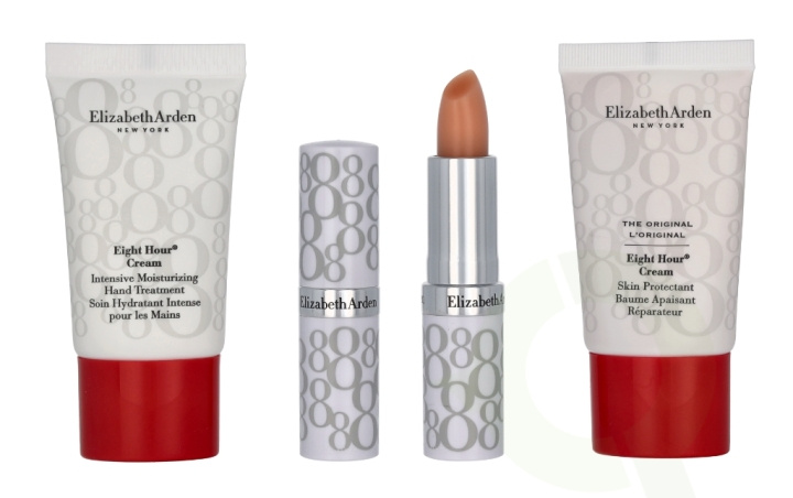 Elizabeth Arden E.Arden Eight Hour Set 33.7 ml Skin Protectant 15ml/Hand Treatment 15ml/Lip Protectant Stick 3,7gr i gruppen SKÖNHET & HÄLSA / Presentkit / Presentkit För Henne hos TP E-commerce Nordic AB (C48639)