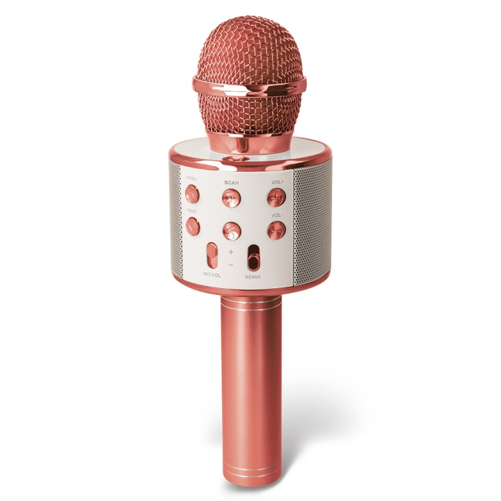 Forever BMS-300 Lite Bluetooth Karaoke-mikrofon med högtalare, Roséguld i gruppen HEMELEKTRONIK / Ljud & Bild / Handhållna mikrofoner hos TP E-commerce Nordic AB (C48657)