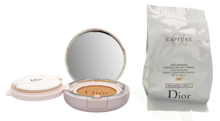 Dior Capture Dreamskin Moist & Perfect Cushion SPF50 30 gr #010 - PA+++/2X15gr i gruppen SKÖNHET & HÄLSA / Makeup / Basmakeup / Rouge / Bronzer hos TP E-commerce Nordic AB (C48722)